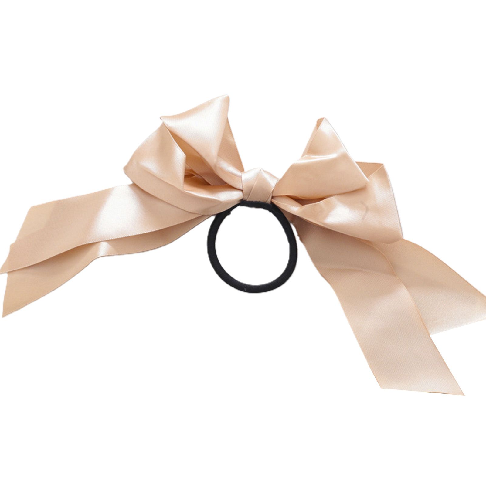 Hair Tie Double Layers Bow Fabric Women Braided Hair Band for Dating