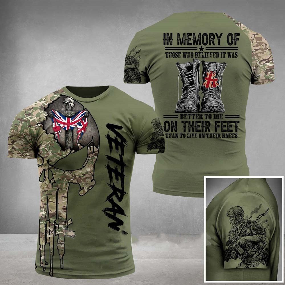 summer -VETERANT shirt men British soldiers 3D printed field  shirt  special forces T-shirt top
