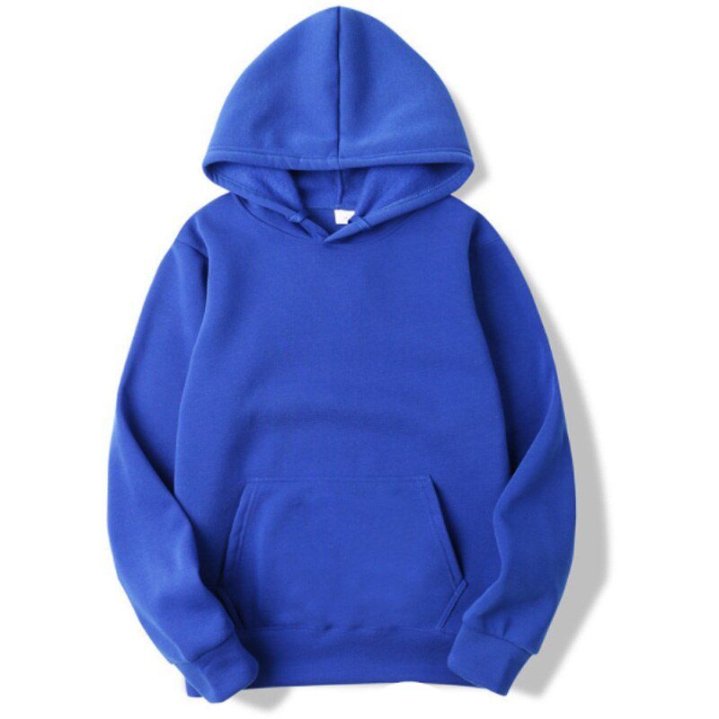 Autumn Winter Hooded Hoodies Men Thick Fabric Solid Basic Sweatshirts Quality Jogger Texture Pullovers