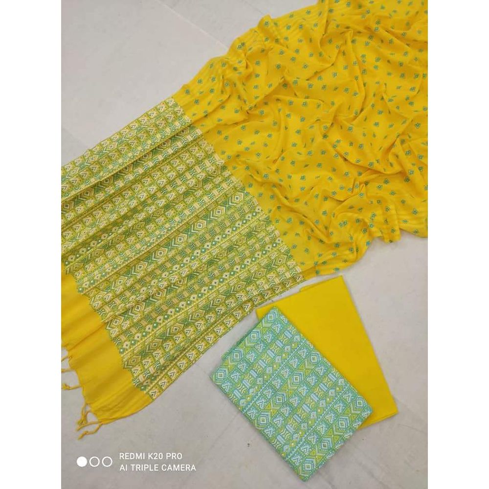 Indian Katan Three Pieces For Women Ladies Collection
