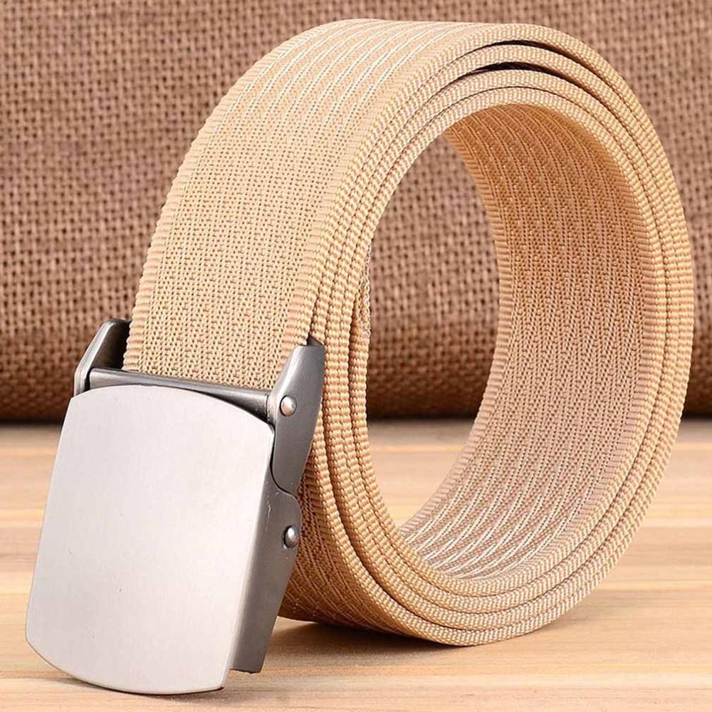 FAJARINA Male Fashion Tactical High Quality Black Nylon Belt Casual Straps Canvas Striped Belts for Men & Women Jeans CBFJ0001