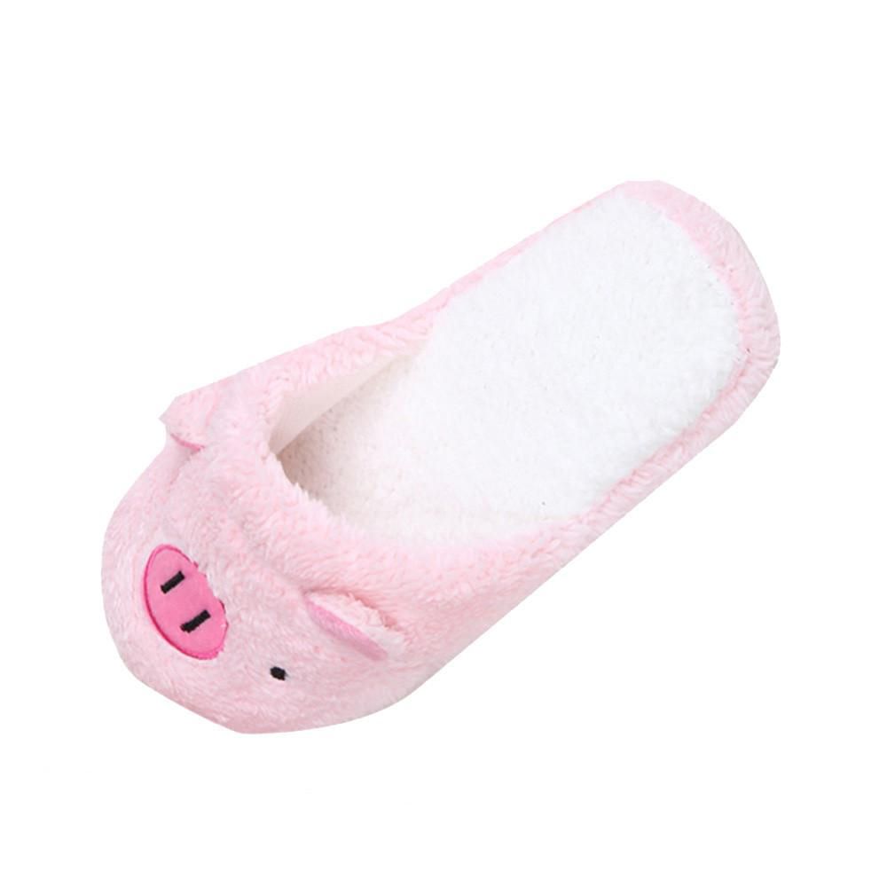 Lovely Pig Home Floor Soft Joker Stripe Slippers Female Shoes 36-40