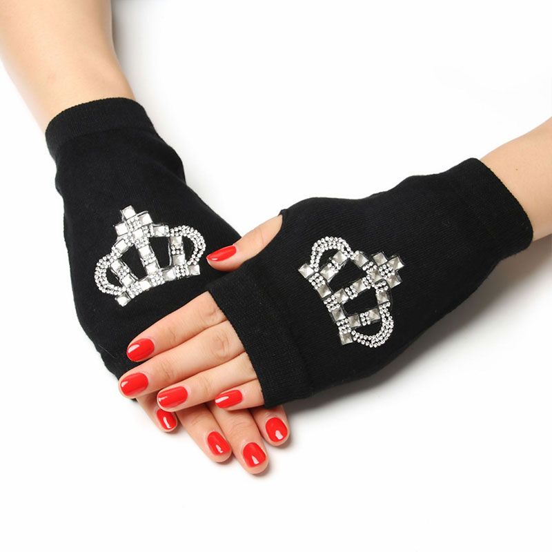 Women Fashion Winter Autumn Fingerless Gloves Love Heart Knitted Fitness Gloves Girls Women Hand Warm Mittens Sleeves Outdoor