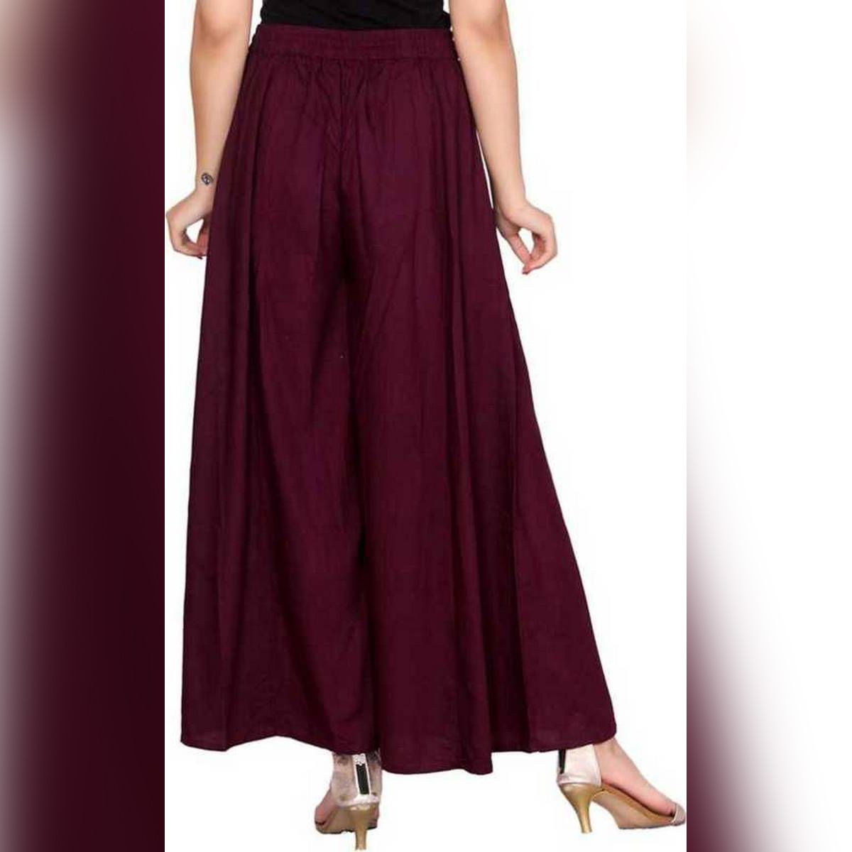 Latest Designed plazu , High Quality Linen Fabric plazzu , Exclusive plazo, Fashionable plazzo, Stylish plazoo and Comfortable, Skart প্লাজো plaju for Women