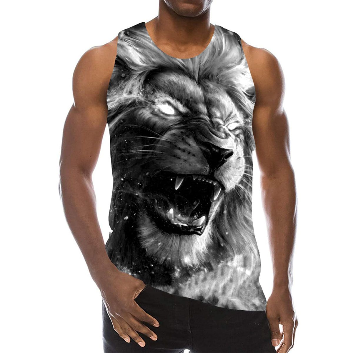 Men's  TaTop 3D Print Beach s Sleeveless s Pattern Top  Graphic Vest