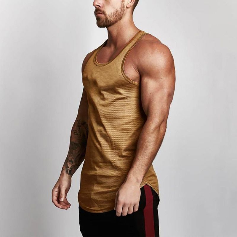 Clothing Summer Singlets Mens TaTops Shirt,Bodybuilding Equipment Fitness Men's Mesh Stringer Tanktop Vest