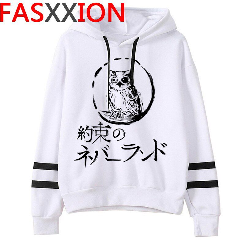 The Promised Neverland Hoodies Men Harajuku Japanese Anime Hoodie Emma Norman Ray Graphic Streetwear Unisex Sweatshirts Male
