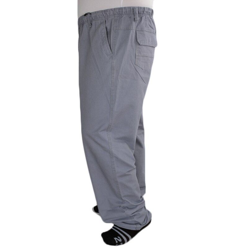 Plus size 8XL 11XL 12xl middle-aged men's summer thin elastic band high waist cotton casual trousers Dad oversize 9XL 8XL 7XL
