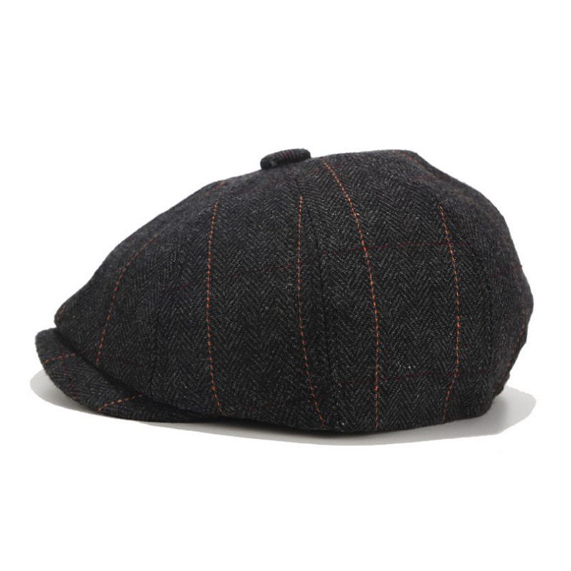 casquette Dropshipping Wool Tweed Newsboy Cap Men Women Gatsby Retro Hat Flat Cap BLM98