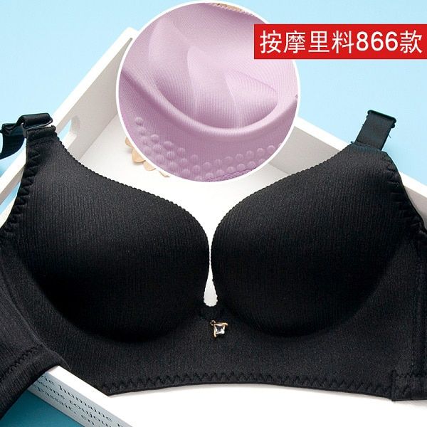 underwear women push up bra Silk underwear Gather together a massage cup Bra without steel bra sujetador mujer 70C 75C 80C 85C