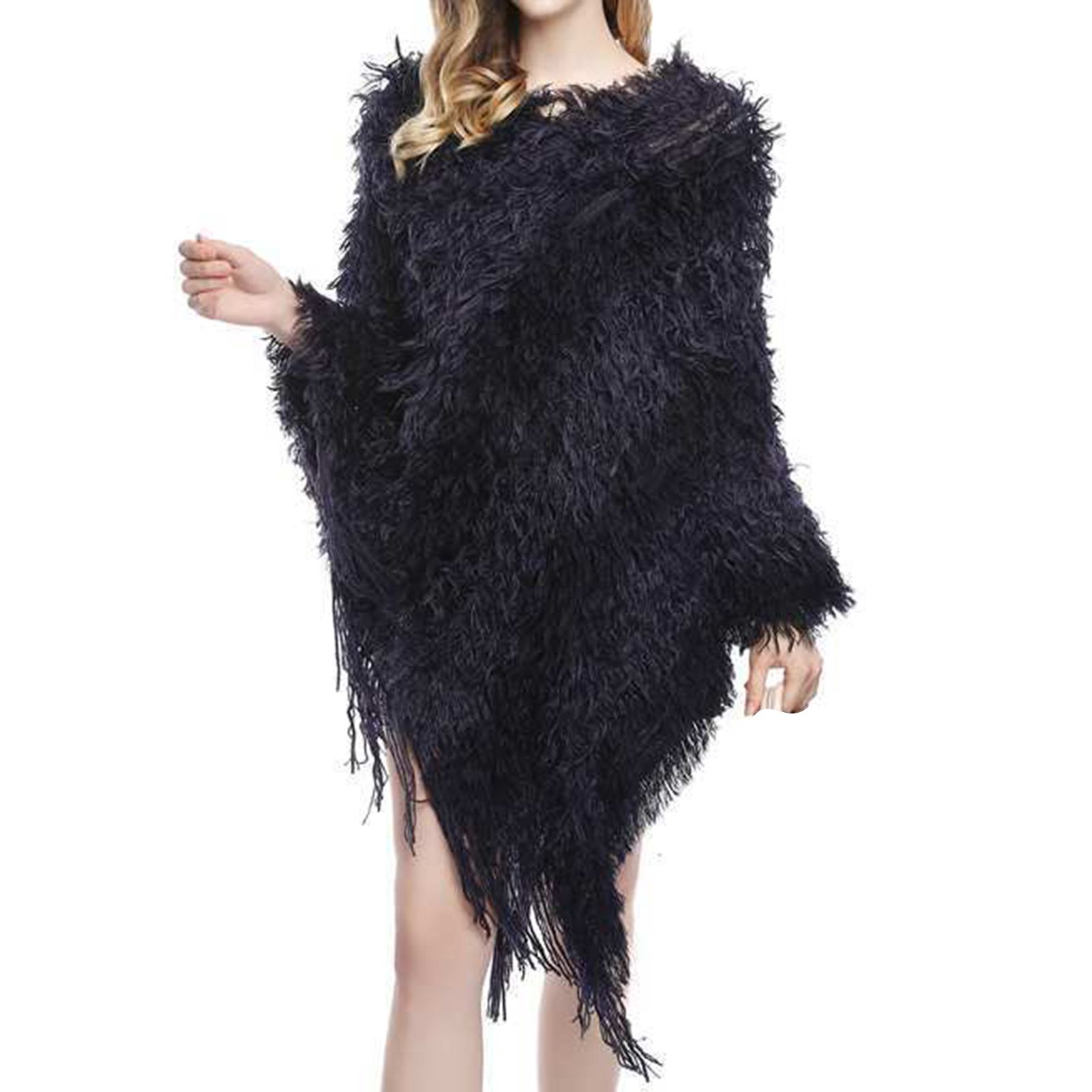 Cape t Batwing Sleeve Loose-fitting Elegant Cloak t