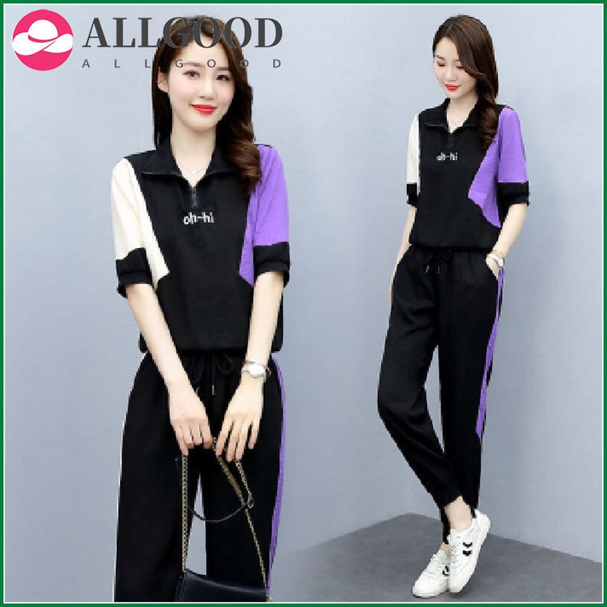 Women's Tracksuit Fashion Pencil Pant Suits  New Summer Leisure Clothing Foreign Style Crop Top Two Piece Set Women Leggings