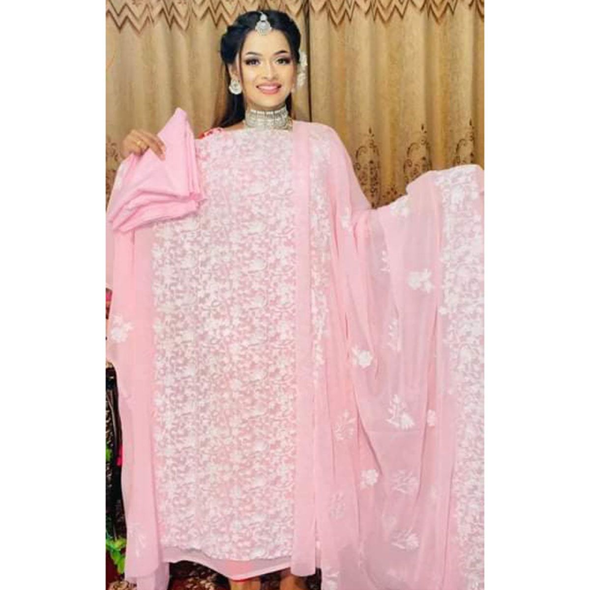 New Exclusive kashmiri full body Ari-Work Jorjet Unstitched Four Piece for Women