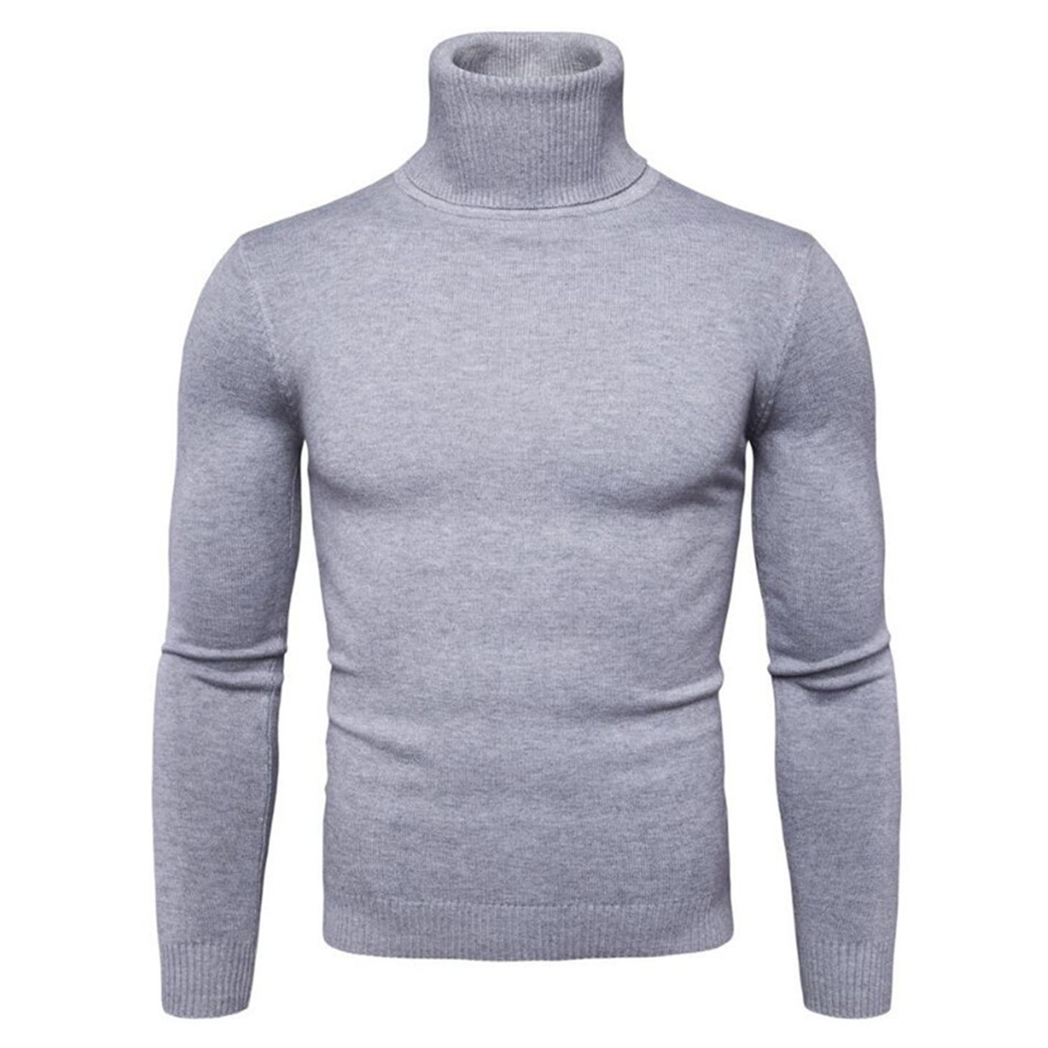 Base Sweater Solid Color Solid Color Warm Elastic Men Sweater