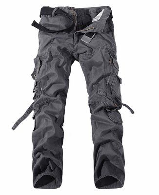 Men's Cargo Pants Casual  Green Big ckets Pant  Overall Male Outdoors High Quality Long Trousers 28-42 Plus