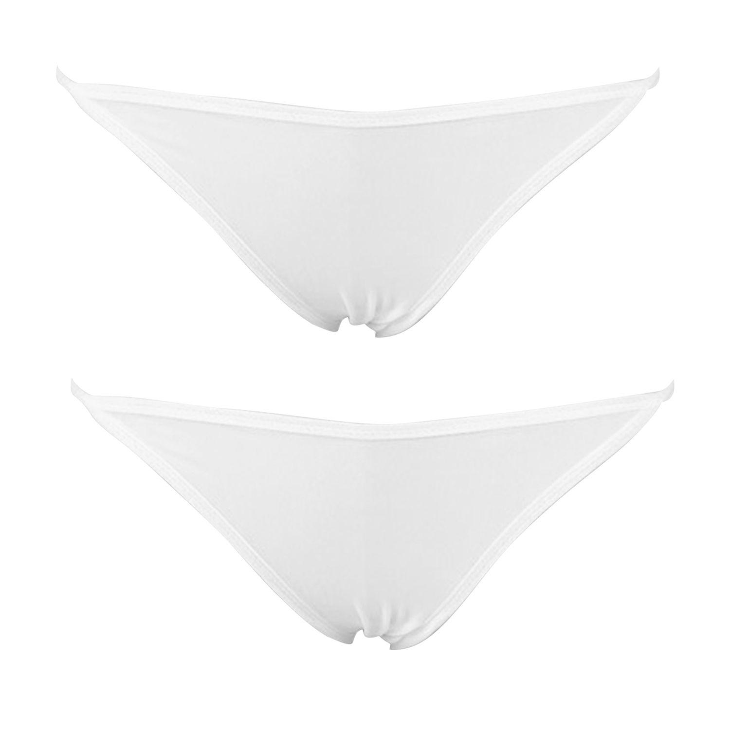 2Pcs Panties Low Waist Style Polyester Swimming Bikini Underpants for Women