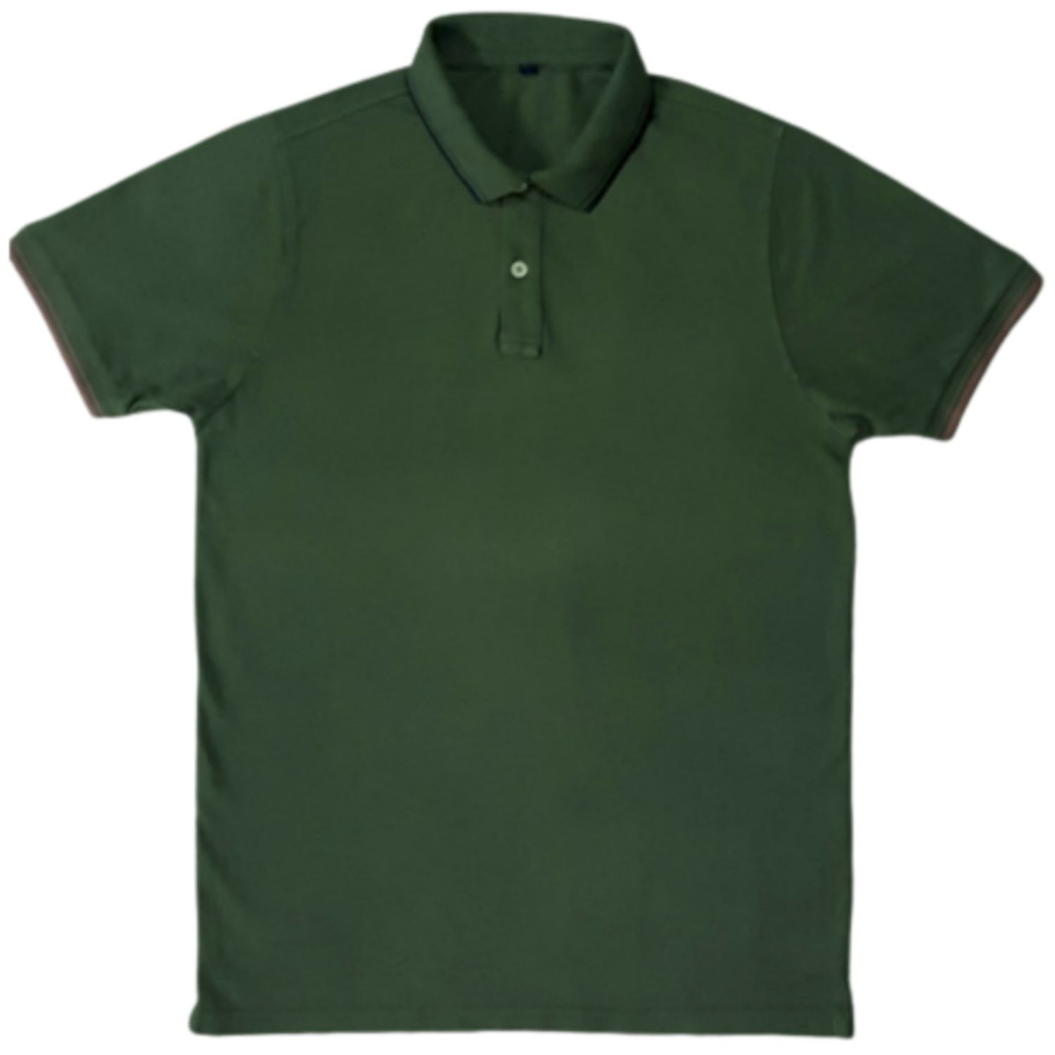 Regular-fit Stretchable Pure Cotton, Perfect Green Short-sleeve Solid Pique Polo T-shirt For Men's.