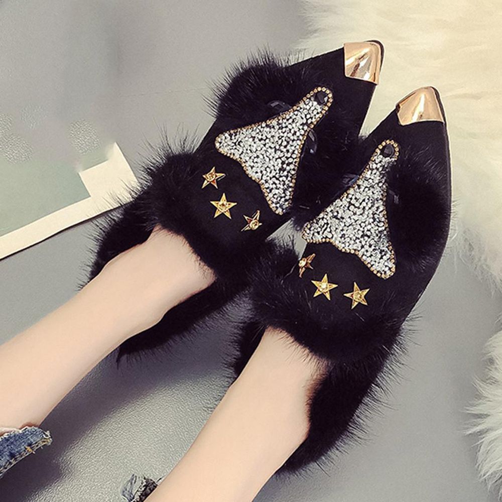 Shoes For Women New Casual Shoes ClearanceWomen's Shoes Women's Ladies Fashion Crystal Pointed Toe Casual Single Shoes  Shoes