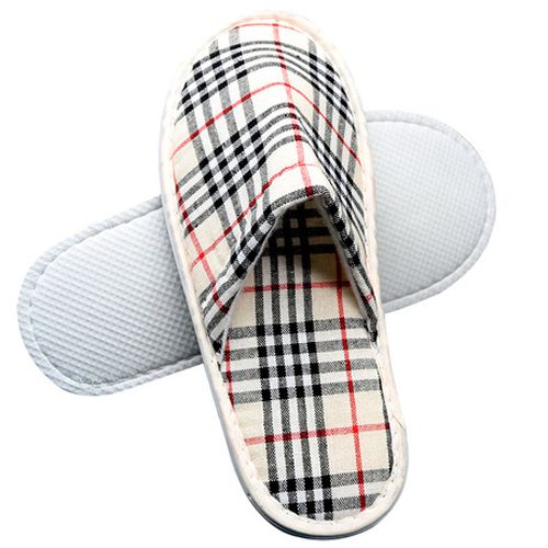 Striped Cloth Bottom Couples Warm Slippers Non Slipping Shoes for Men or Women