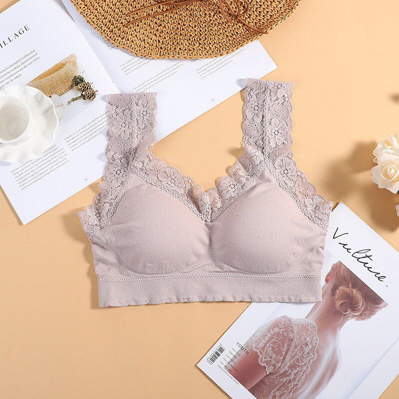 Women Anti-Emptied Breathable New Wrapped Chest Beauty Back Push Up Bra Lace Seamless Underwear  Lingerie female intiamtes