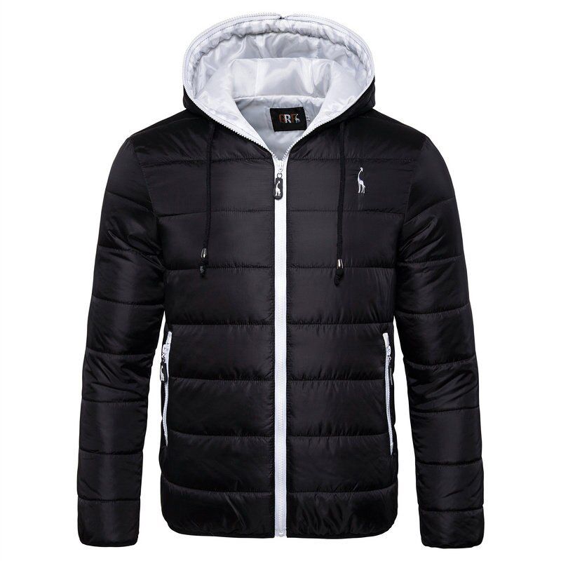 Men's Parkas Jacket Solid Slim Waterproof Coats Autumn Winter Warm Zipper Hooded Parkas Men Fashion Clothes