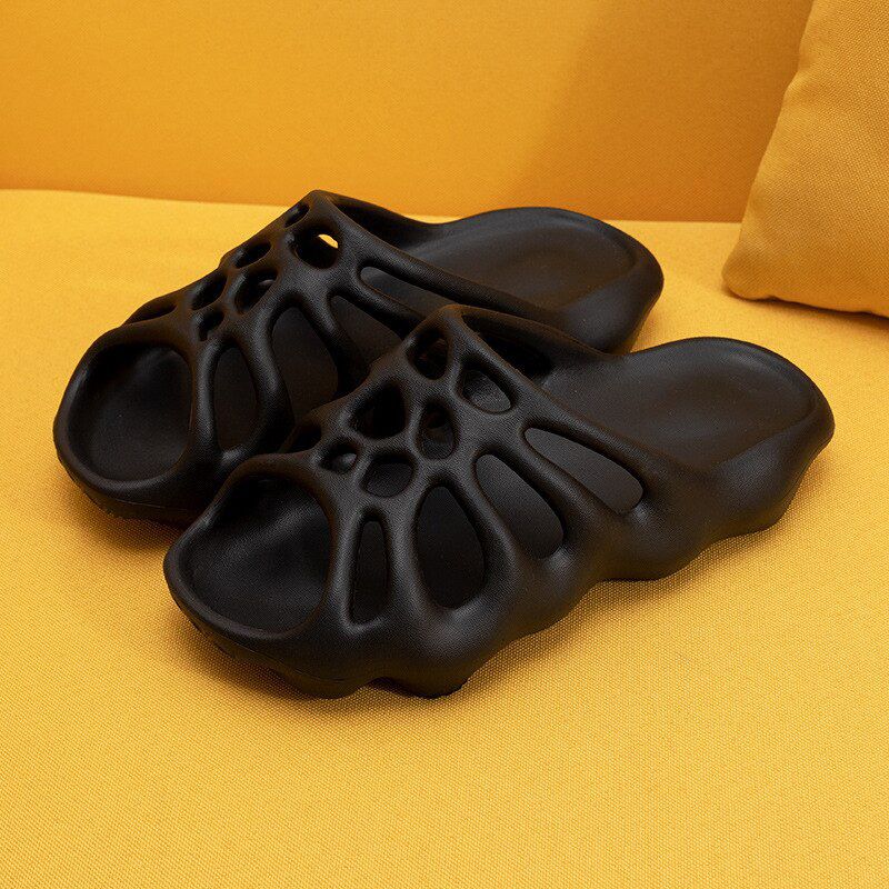 Cut-out Platform Slippers Women Men Beach Slides Soft EVA Lovers Indoor Batrhoom Slipper Ladies Home Floor Shoes SH478