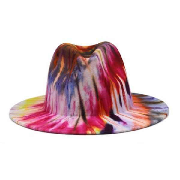 Cowboy hat women's hat cow pattern curly brim fedora hat western outdoor men's panama jazz hat top hat