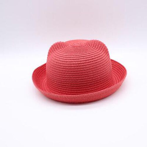 BINGYUANHAOXUAN Straw Hats Kid Character Ear Decoration Baby Sun For Girl Boys Bucket Cap Children Hat Beach Panama Caps