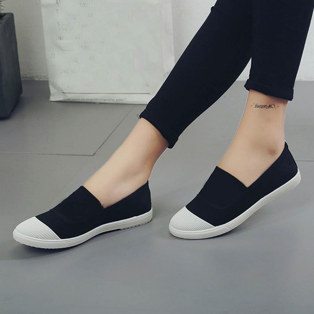 Shoes for Women Women Girls Round Toe Solid Casual Loafers Singles Doug Canvas Shoes