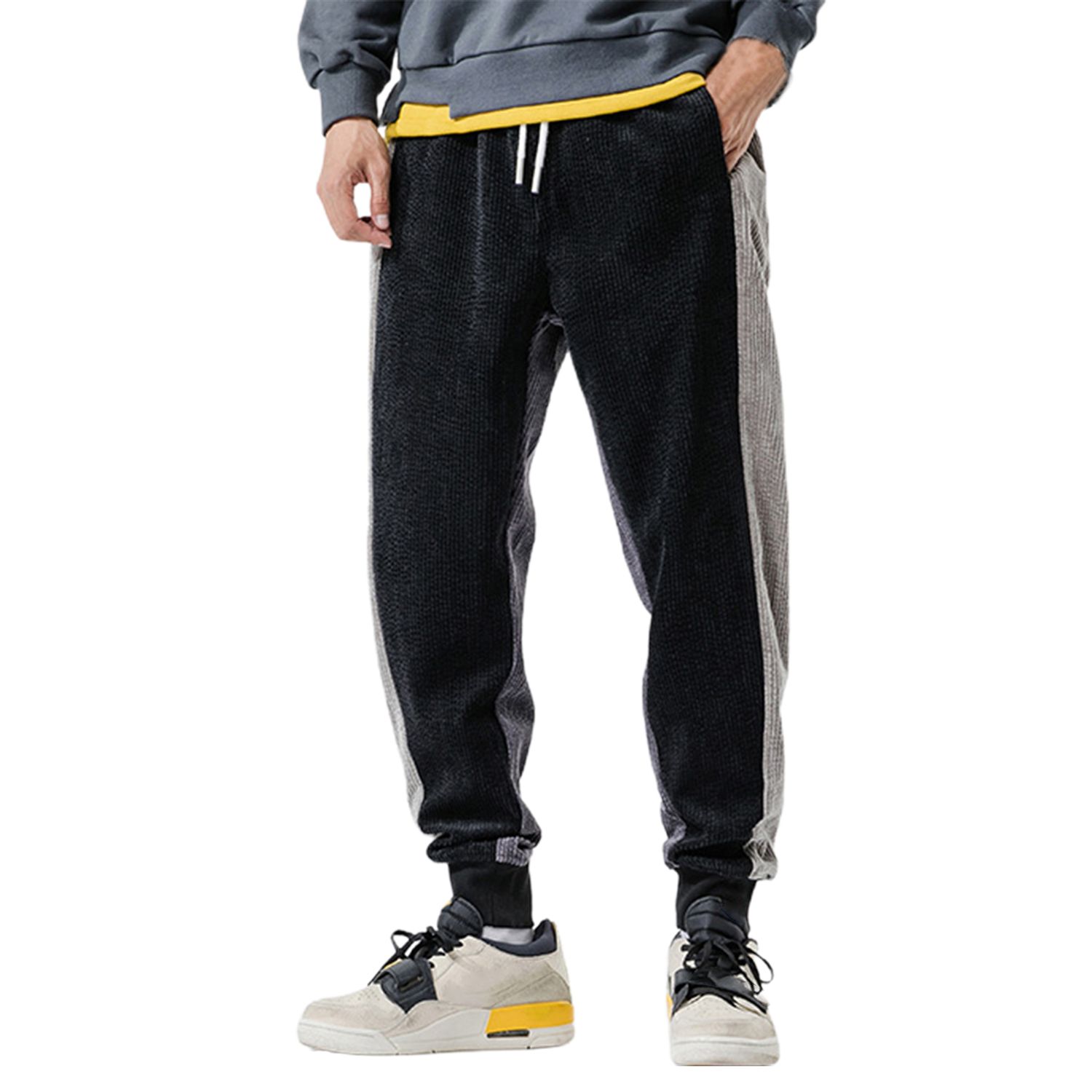 Pants Mid Waist Thicken Warm Sweatpants