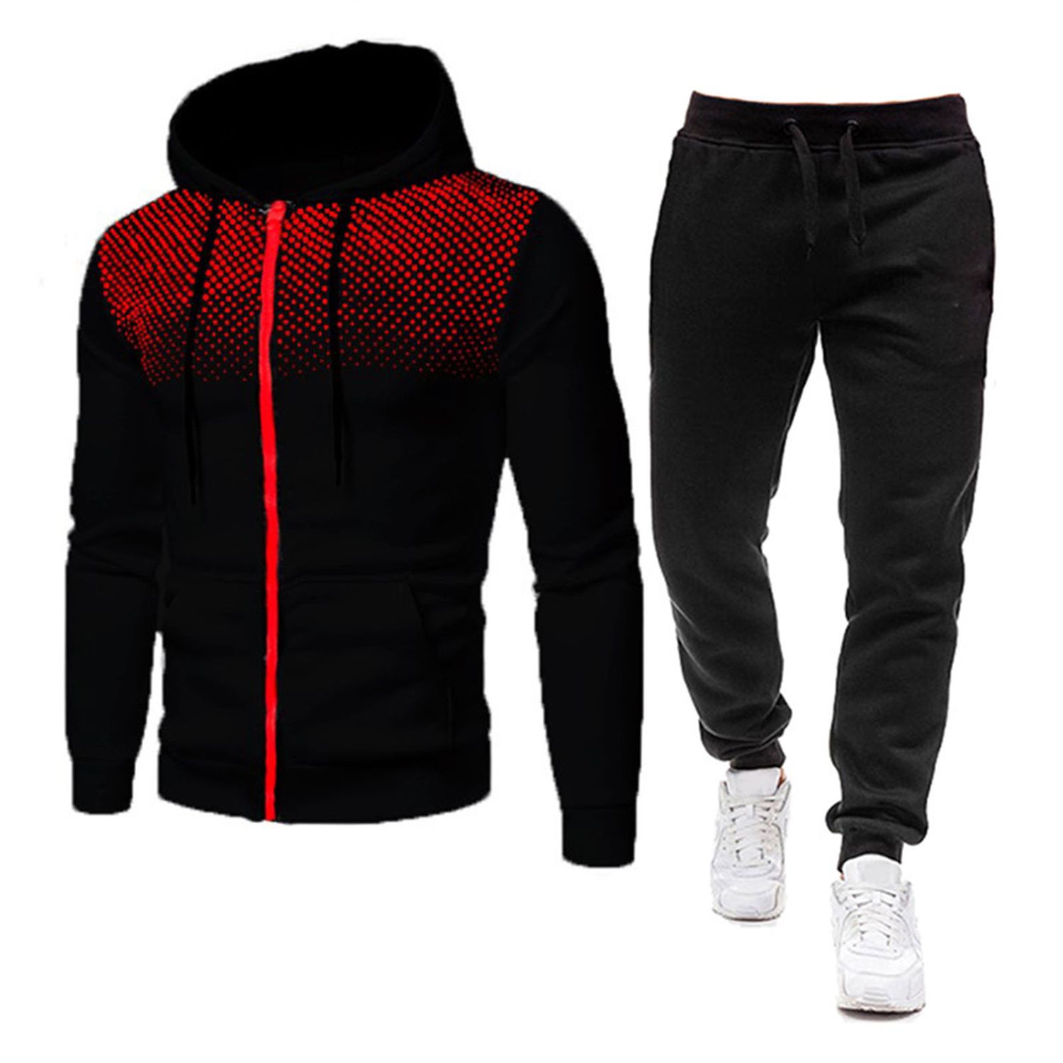 Sports Sets Elastic Waist Soft Men Tracksuit Sets