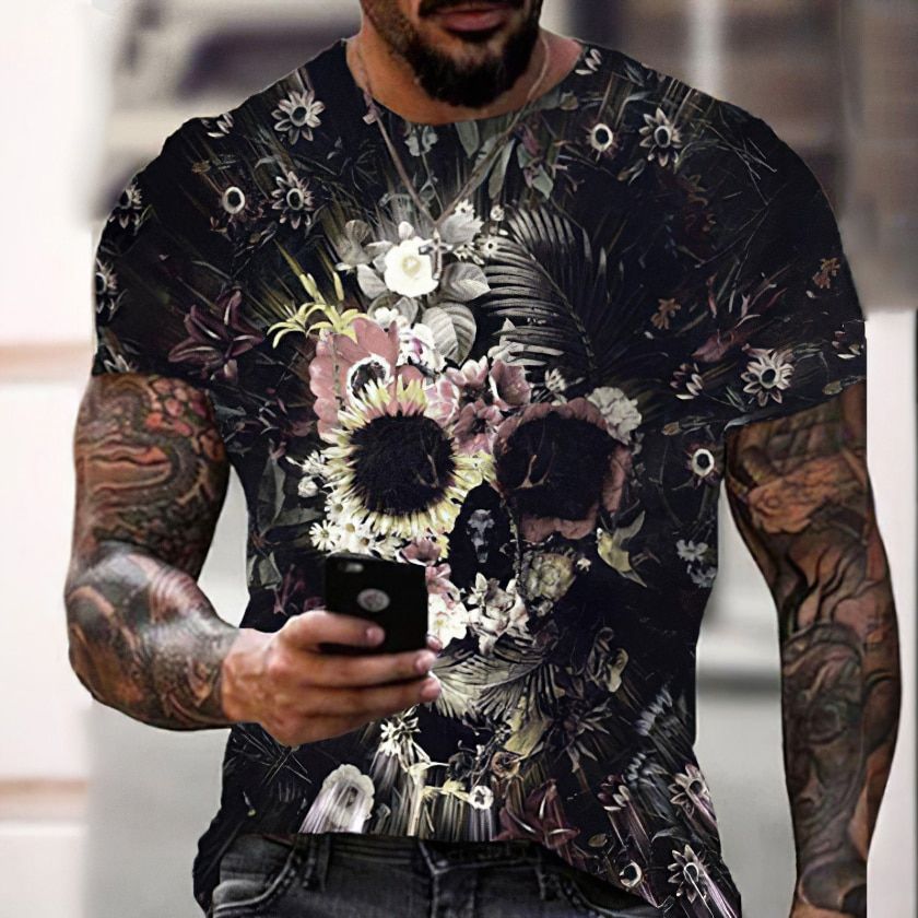 Summer Fashion 3D Printed Pirate Skull Male/Female T-shirt Skeleton Pattern Street Personality Trend Loose Oversize Tops 6XL