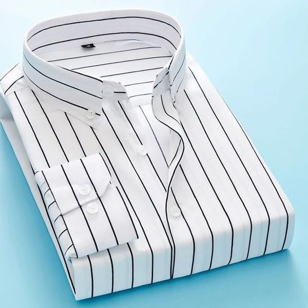 Fashionable Step Design Slim fit Full sleeve shirt.