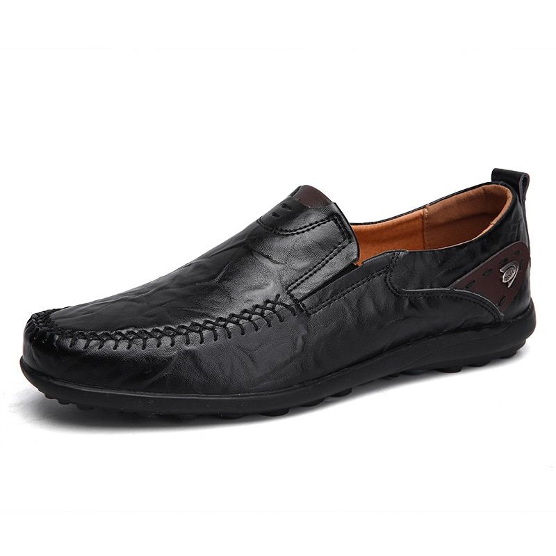 Men Leather Shoes Luxury Casual shoes Men Loafers Moccasins sneakers Breathable Slip on Driving Men Shoes Plus Size