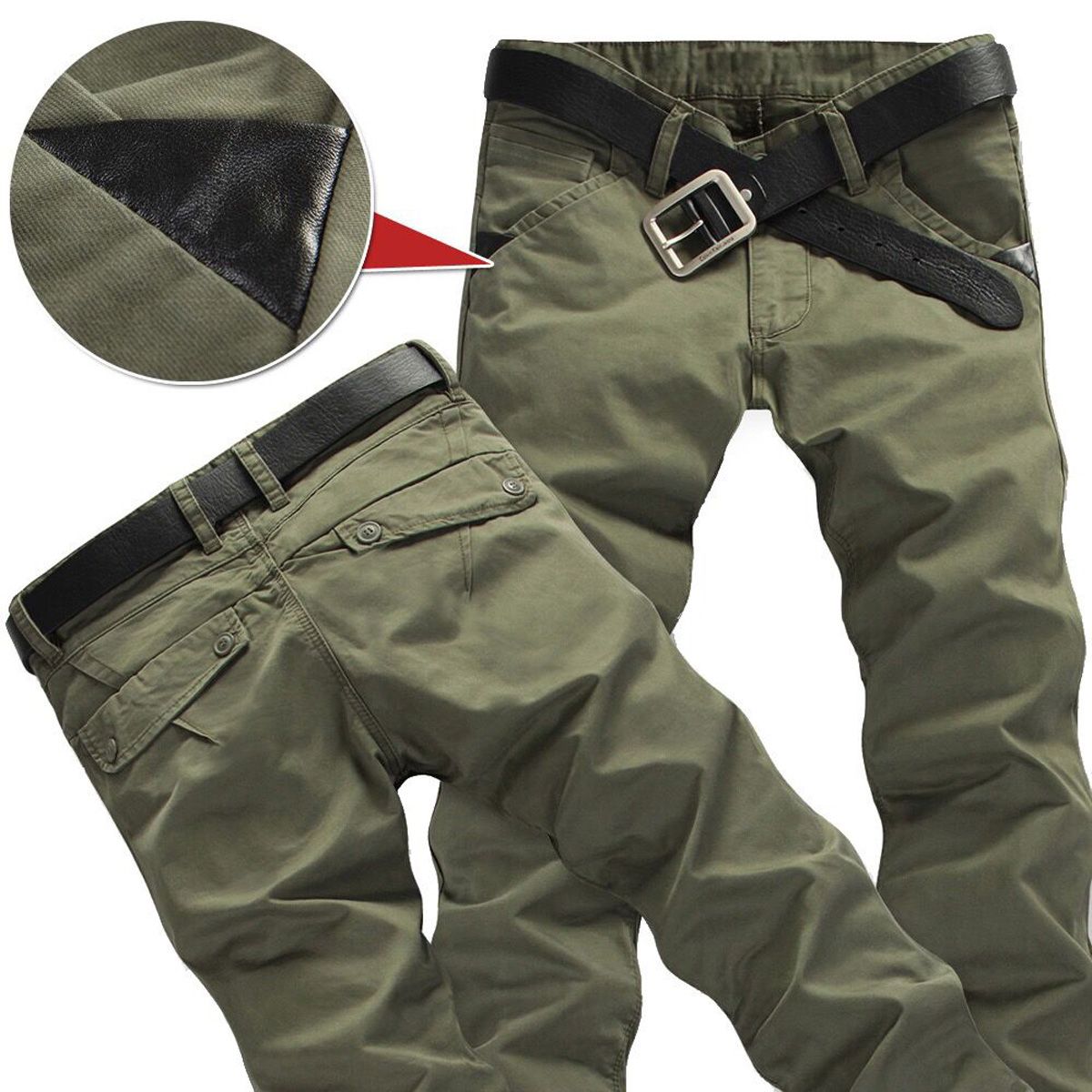 Mens Winter Pants Cargo Pants Casualckets Trouser Plus Size 28-38 Fashion Loose Baggy Joger Worker Male