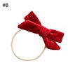 Cute Solid Color Baby Girls Velvet Bowknot Elastic Headwear Headband Hair Band