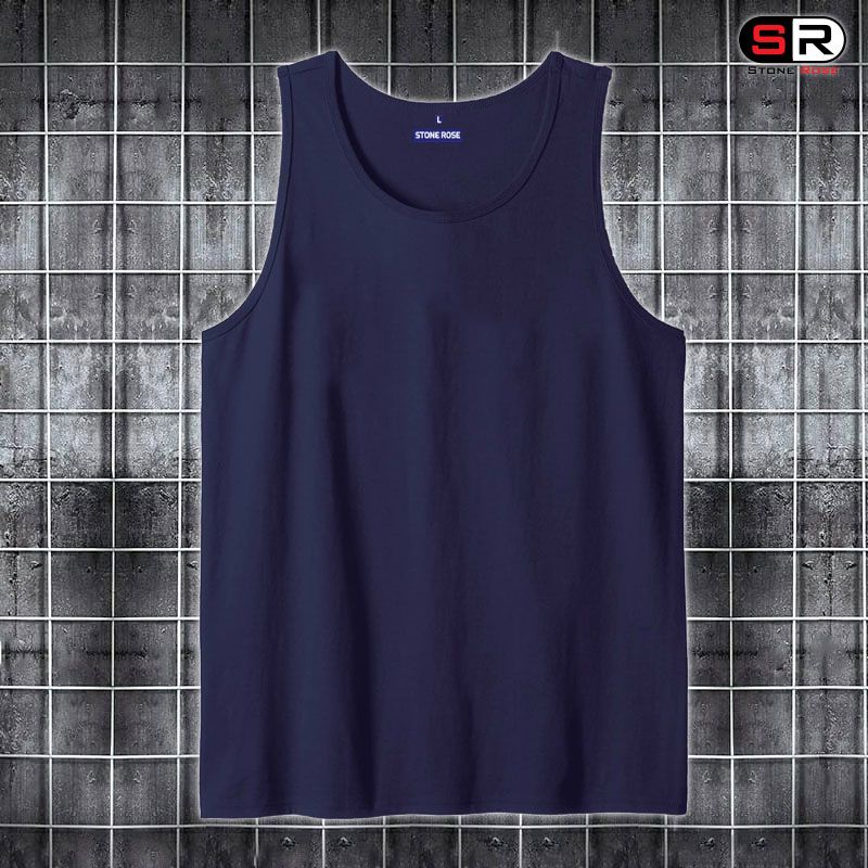 Solid Color Cotton Tank Top For Men - 16809T