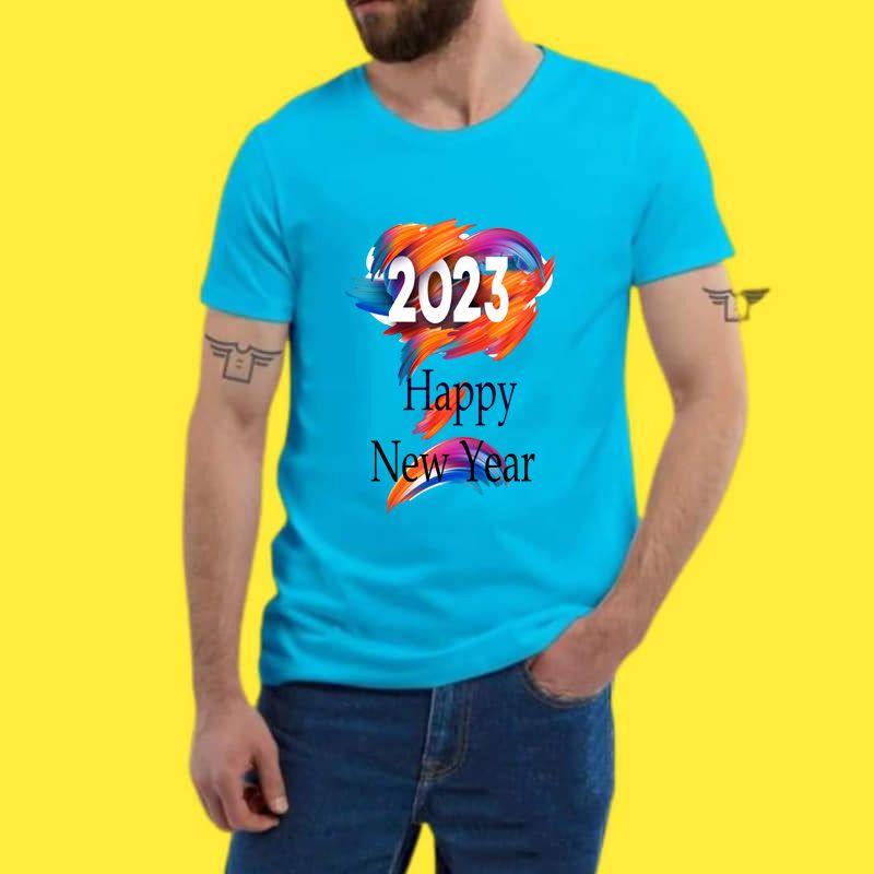 Happy New Year 2023 Trendy Casual Half Sleeve T-Shirt For Men's - T Shirt For Man - T Shirt