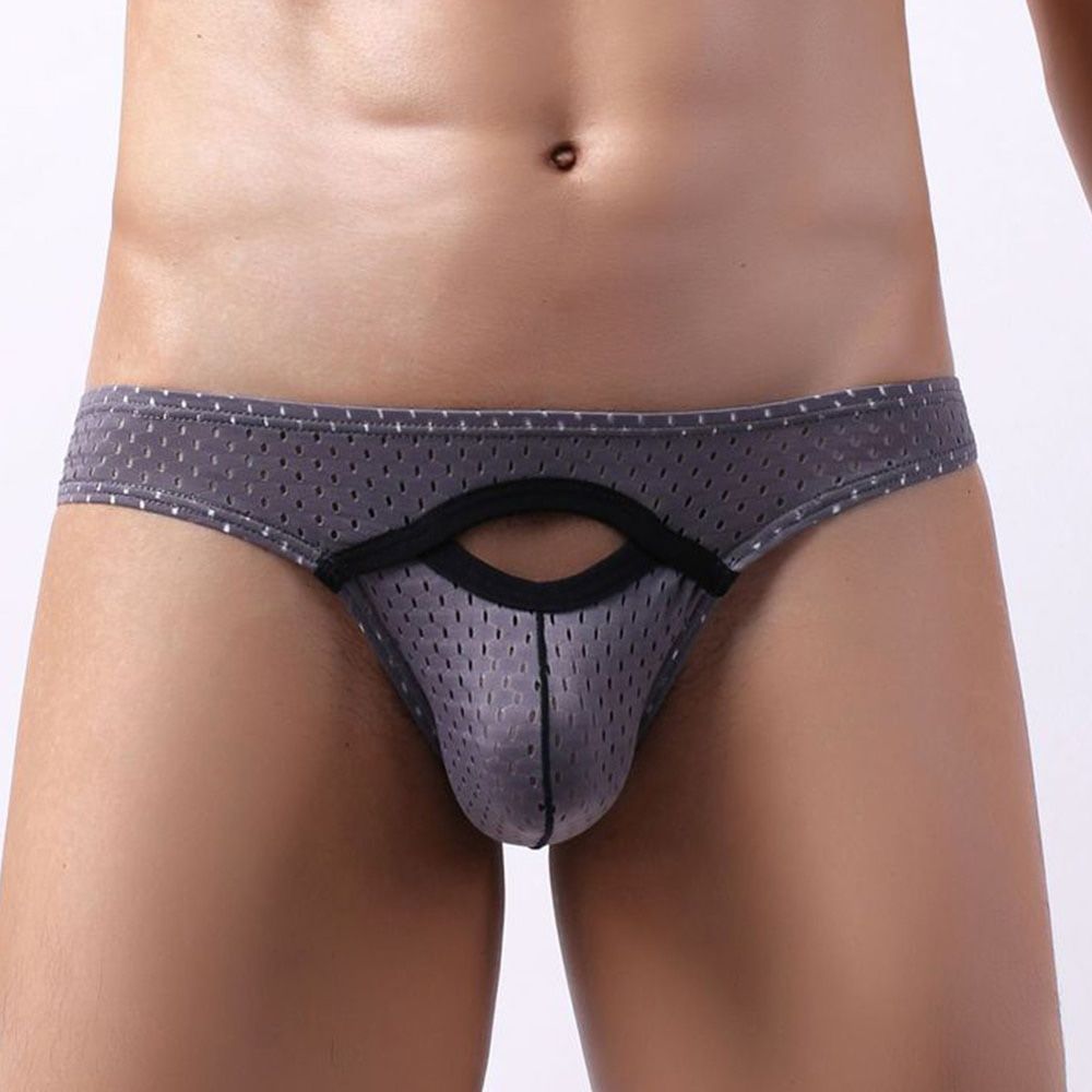 Men Sexy Low Rise Thongs G Strings gay  U-Bulge Pouch Panties Brief  Hollow Out U Convex Briefs