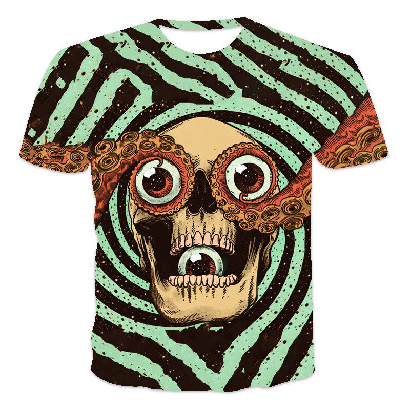 American Graffiti loft style printed t-shirt men's short sleeve round neck fashion casual retro T-shirt Men Tees XXS-6XL