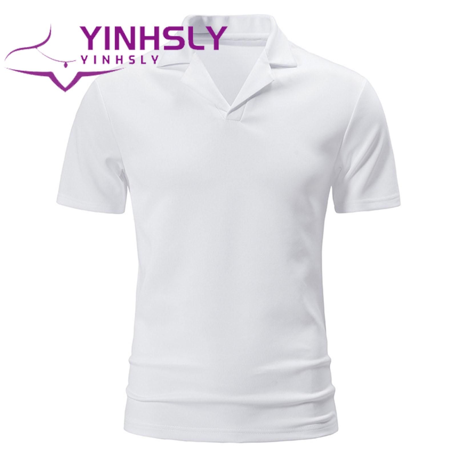 Summer Top Breathable Turn-down Collar Firm Stitching Men Top