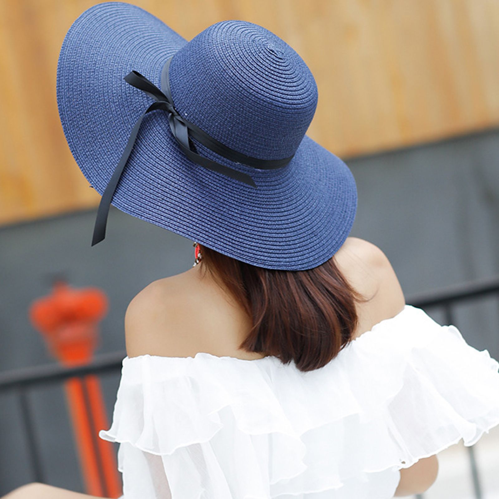 Straw Hat Wide Brim Breathable Beach Hat