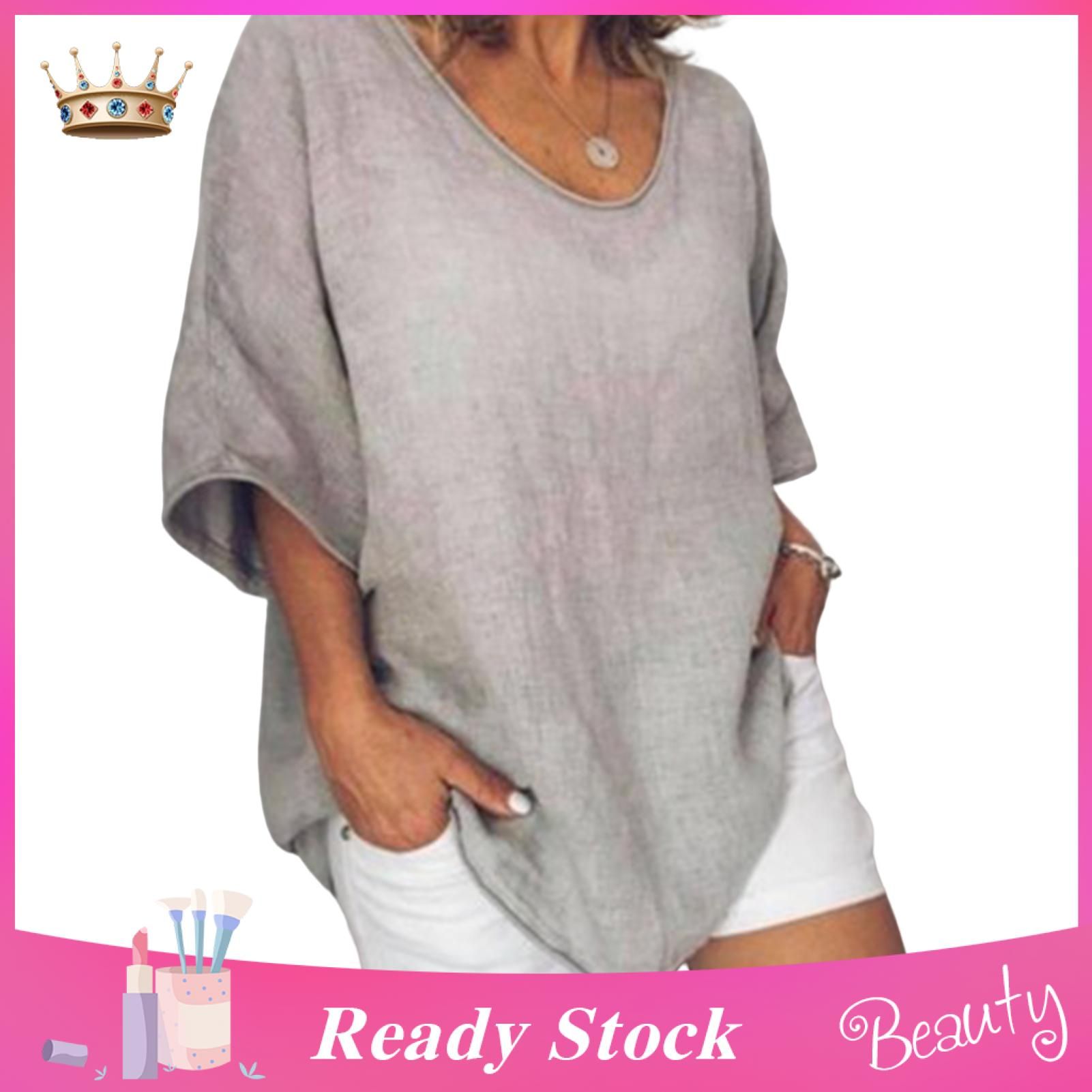 Pullover Top Loose Thin Crimping T-shirt