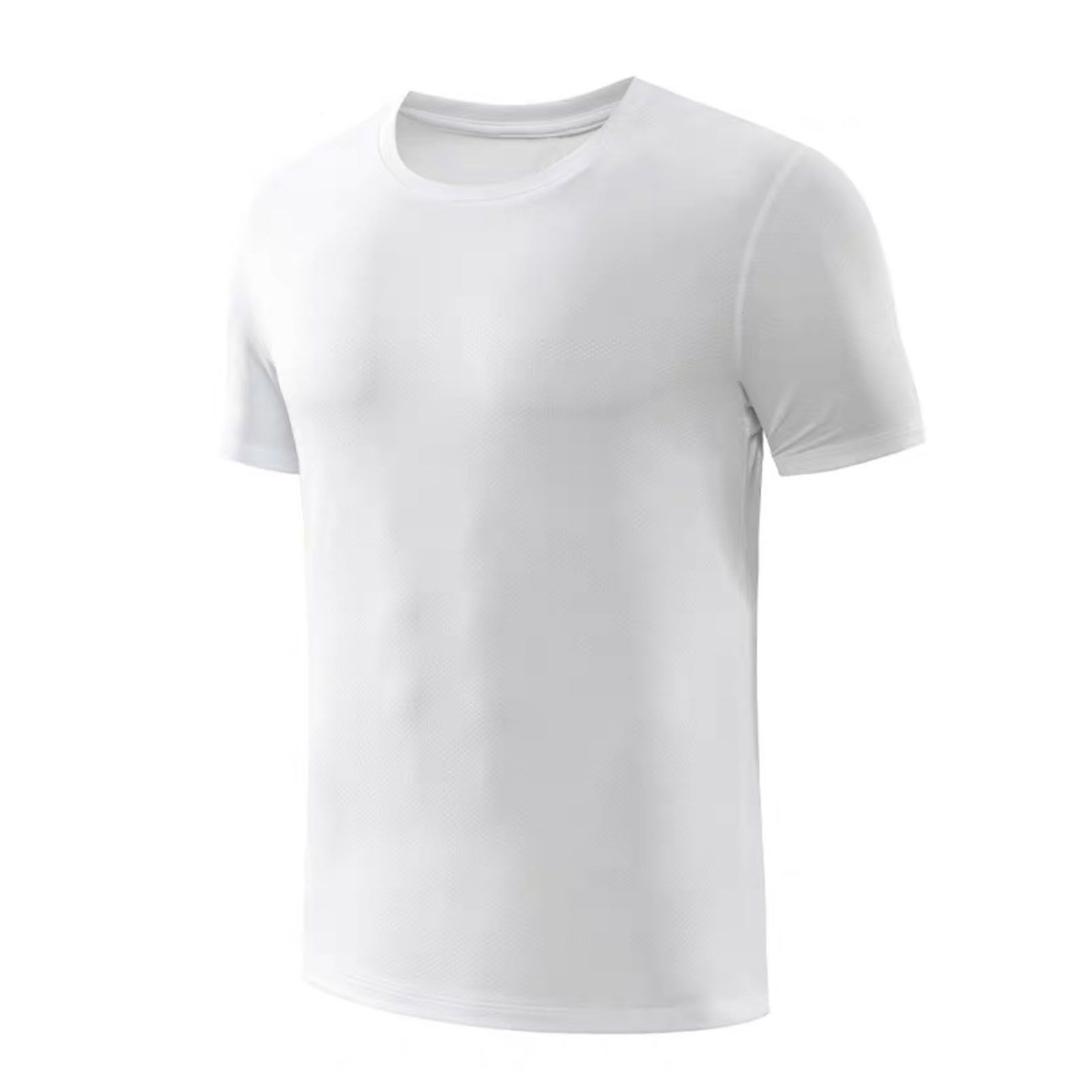 Men Top Solid Color Young Summer T-shirt