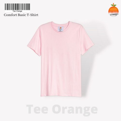 Tee Orange Pink Round Neck Half Sleeve Comfort T-Shirt