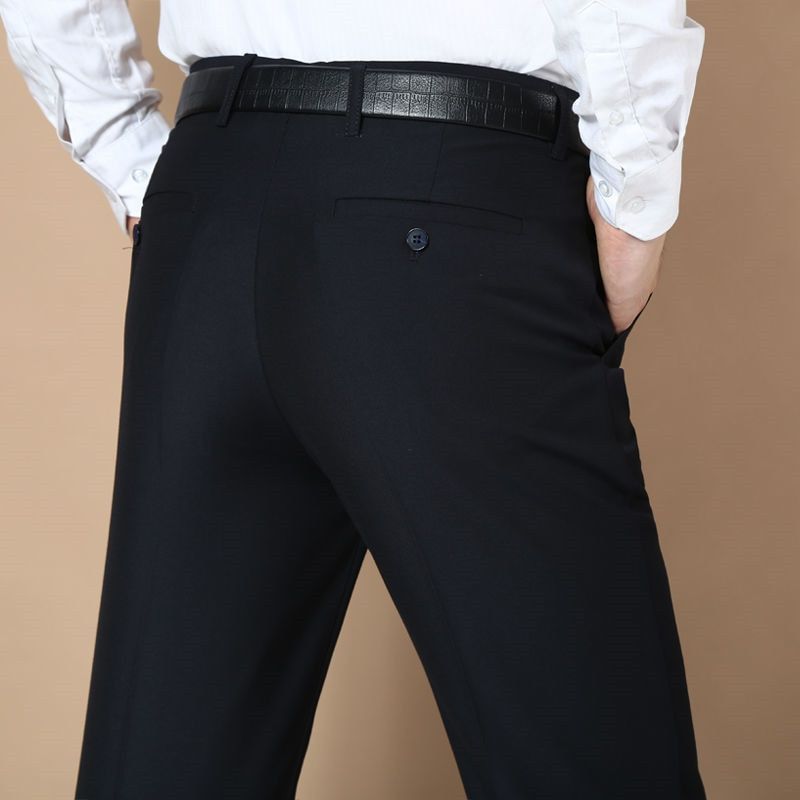 Mens Dress Pants Casual Suit Pants Male Straight Fit Business Work Office Trousers Formal Pants Big Size Classic Dresspants