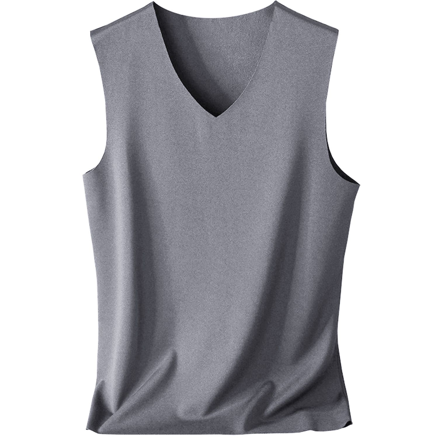 Men Women Autumn Winter Solid Color Sleeveless Thick Thermal Vest Basic Tank Top