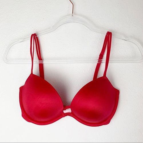 Red Color Soft Foam Push Up Bra For Girls-01 Piece - Bra
