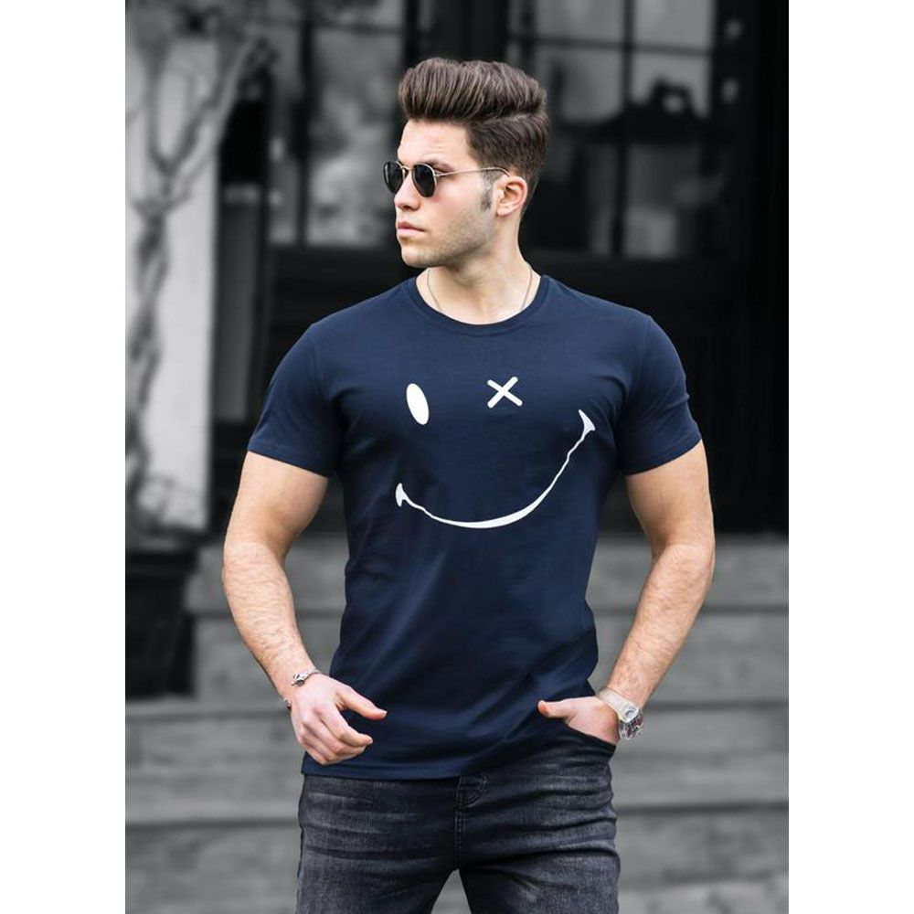 Exclusive Smail Emoj Desing Cotton half Sleeve T Shirt For Men