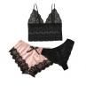 Women y Le See Through Paja Set Spaghetti Straps Camisole Briefs Shorts